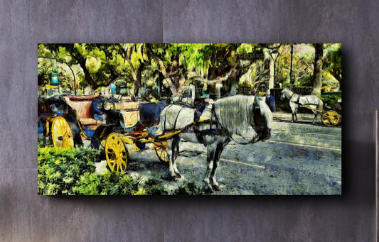 Plaza De La Marina - Horse Drawn Carriage - Malaga City