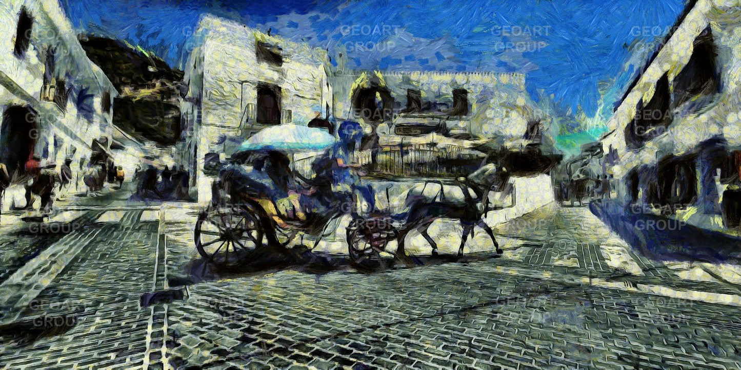 Plaza De La Constitucion - Horse and Carriage - Mijas Pueblo