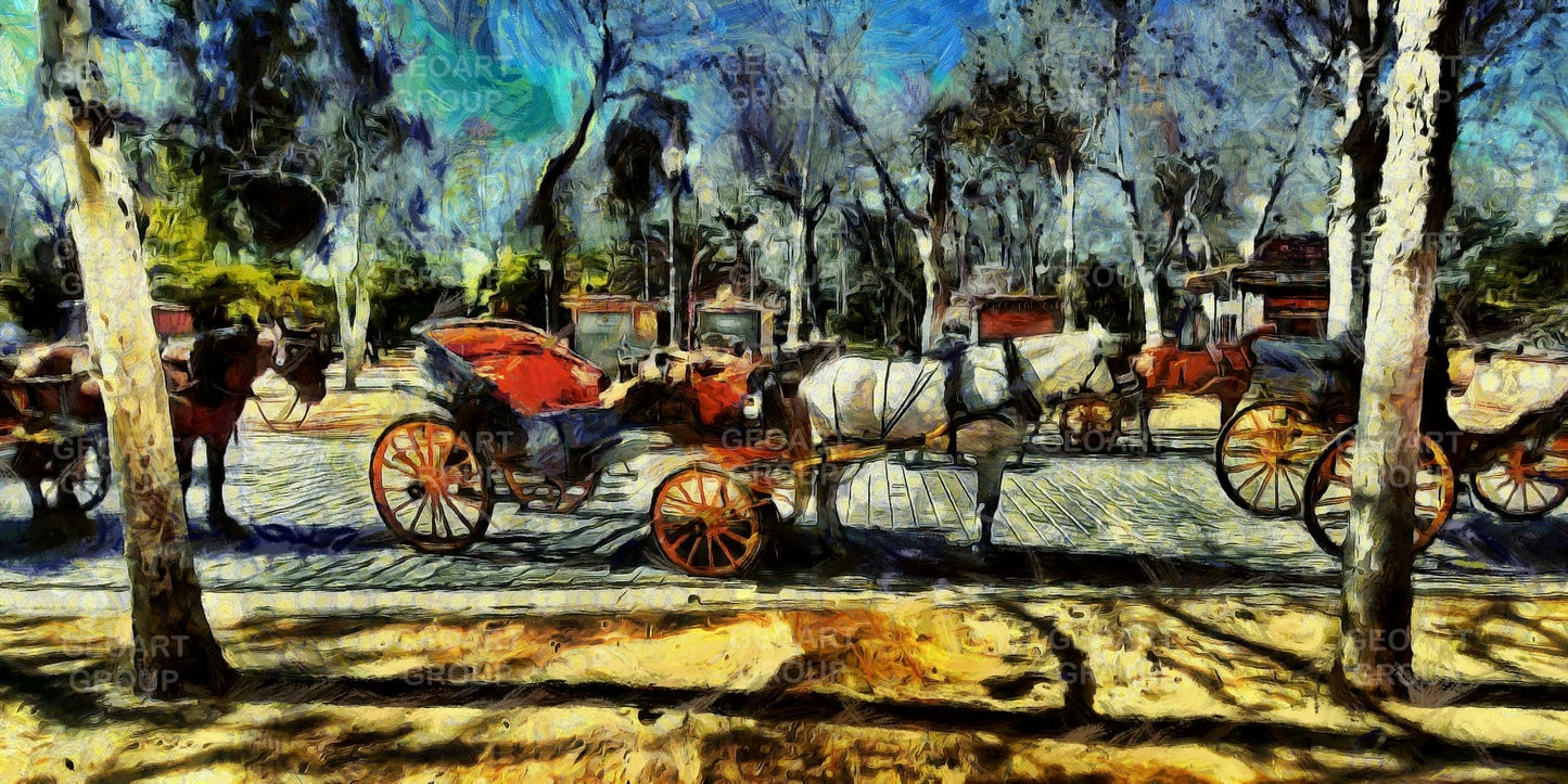 Plaza De Espana - Horse Drawn Carriage - Sevilla