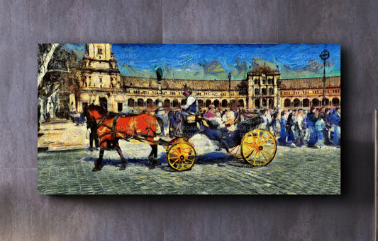 Plaza De Espana - Horse Drawn Carriage - Sevilla